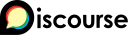 Logotipo de Discourse