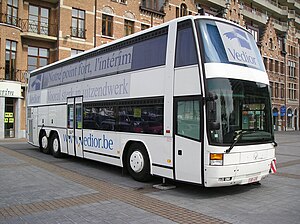 Double-decker bus in Ostend, Belgium.