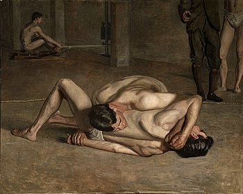 The Wrestler Painting