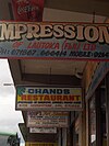 Shop signs in an Indo-Fijian district of Fiji.