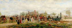 Edward Lamson Henryn maalaus DeWitt Clintonista juna perässään