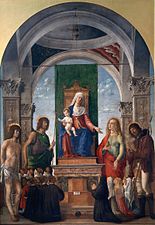 Conversation sacrée 1490, pinacothèque de Brera, Milan.