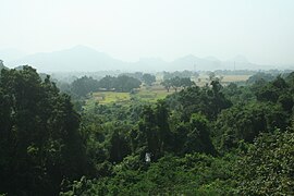 View of the hills from the town