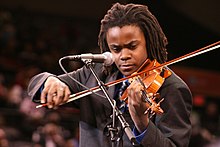 Black violin player