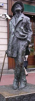 James Joyce statue on North Earl Street, Dublin, by Marjorie FitzGibbon Joyce oconnell dublin.jpg