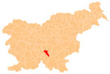 Karte von Slowenien, Position von Občina Dobrepolje hervorgehoben