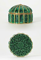 Kotak set zamrud, Mughal India, c. 1635