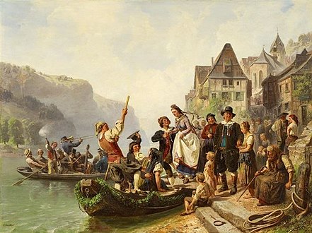 Wedding Procession on the Rhine