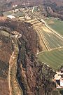 La valle dell'Alzette presso Schleifmühle, a valle di Hesperange