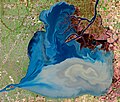 20. A St. Clair-tó hó- és jégolvadásának lenyűgöző színmintái a kanadai Ontario és az Egyesült Államok-beli Michigan határán (javítás)/(csere)