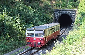 Tunnel de Ještědský ouvert en 1900.