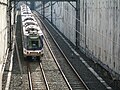 A MRT Train approaching the Ayala Station.