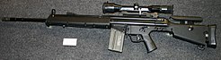 The standard issue for the Navy SSG snipers is the POF PSR-90M as seen in the photage. MSG 90 rifle museum 2014.jpg