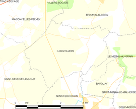 Mapa obce Longvillers