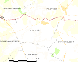 Mapa obce Saint-Marien