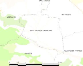Poziția localității Saint-Julien-de-Cassagnas