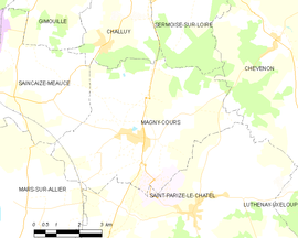 Mapa obce Magny-Cours