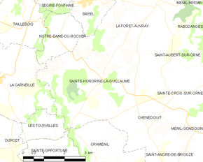 Poziția localității Sainte-Honorine-la-Guillaume