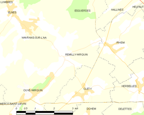 Poziția localității Remilly-Wirquin