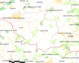 Mapa obce Larajasse