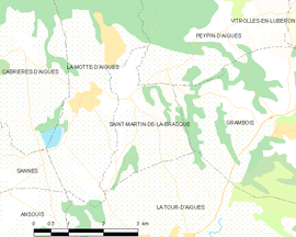 Mapa obce Saint-Martin-de-la-Brasque