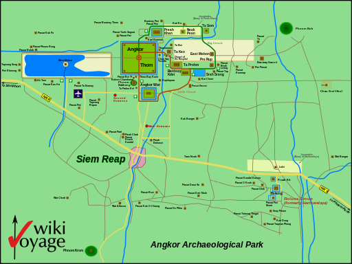 Map of Angkor Archaeological Park