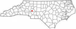 Location of China Grove, North Carolina