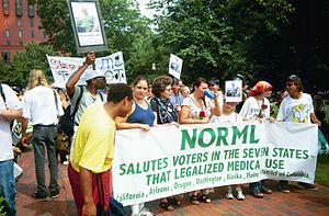 English: NORML members protest in Lafayette Pa...