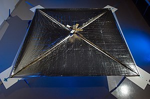 A photo of the experimental solar sail, NanoSa...