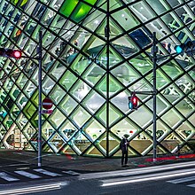 Prada Aoyama Store facade in Tokyo, Japan Night out (14723259210).jpg