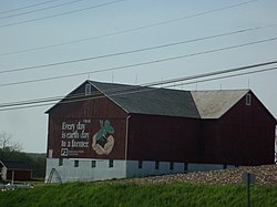 This barn on Ohio State Route 172 has an ecological message