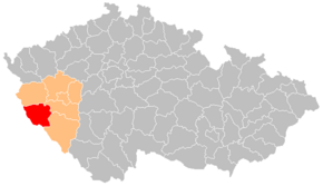 Poziția localității Districtul Domažlice