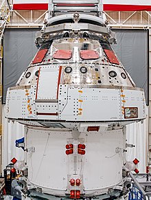 Orion spacecraft as of December 2019 Orion Spacecraft ArtemisI DEC2019 PBS.jpg