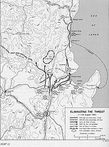 A map showing troops moving north and destroying opposing formations there