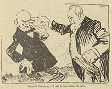 Poincaré á Clemenceau. A falta de Pams buenas son tortas; El Gran Bufón (1913).