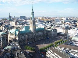 Hamburgs rådhus i Altstadt