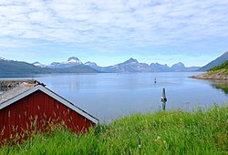 Den ytre del av fjorden sett fra Styrkesnes