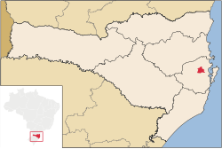 Localização de Antônio Carlos em Santa Catarina