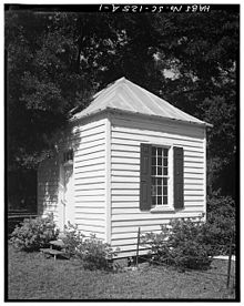 The "Session House" of the Edisto Island Presbyterian Church was used by the Session and for small meetings. Session House at Edisto Island Presbyterian Church.jpg