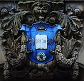 Coat of arms on the façade of the Sir Frederick Mappin Building