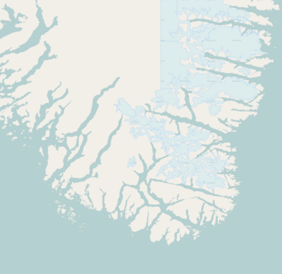 Location map Greenland Southern Tip