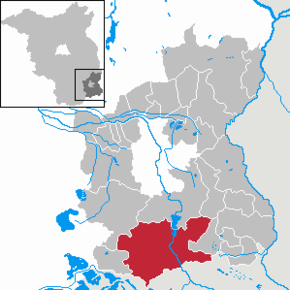 Poziția orașului Spremberg pe harta districtului Spree-Neiße