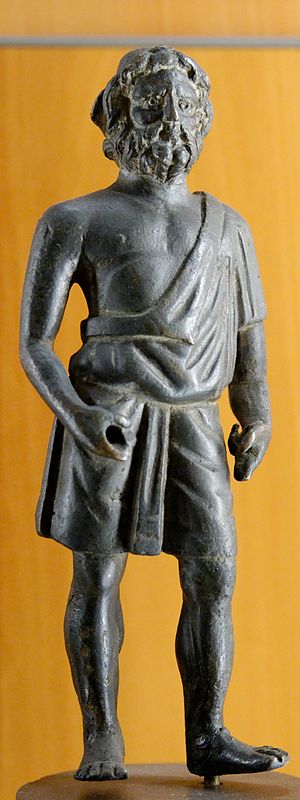 Vulcan. Bronze statuette, Roman work, 1st cent...