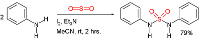 Sulfonamide synthesis from aniline and sulfur dioxide