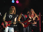 Twisted Sister wore long, hairspray-teased hair, metal studded leather outfits, and makeup.