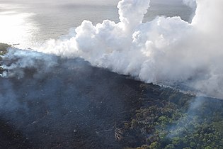 Lava from the Fissure 20 complex is entering the ocean in two locations