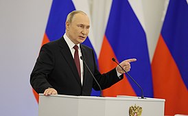 Владимир Путин во время выступления