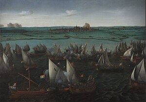 Battle of Haarlemmermeer, 1573 Vroom Hendrick Cornelisz Battle of Haarlemmermeer.jpg