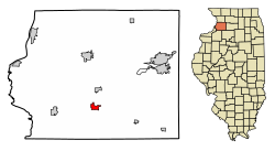 Location of Prophetstown in Whiteside County, Illinois