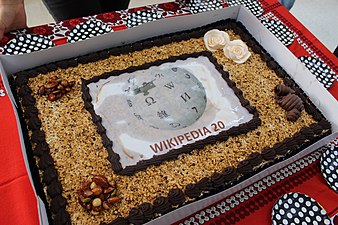 Wikipedia 20 celebration cake